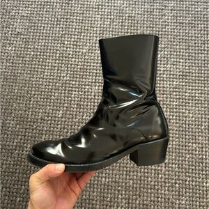 Eytys Blaise Black Leather Zippered Boot